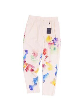 Louis Vuitton Virgil Era Pants Trousers Tailored Monogram Wool Multicolor 44